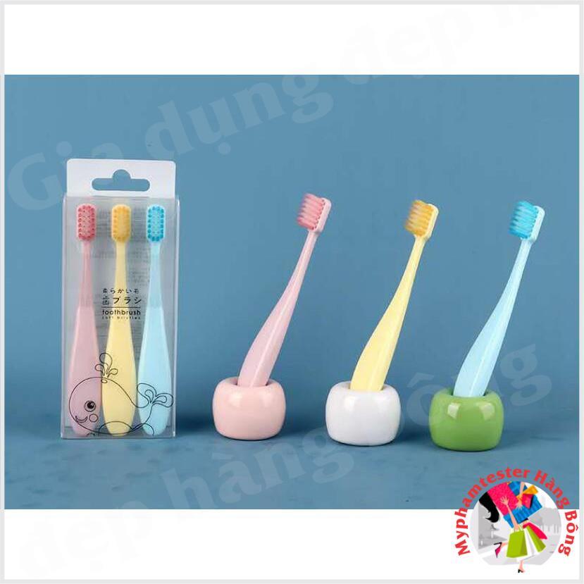 Set 3 bàn chải cho bé, hàng xuất Nhật