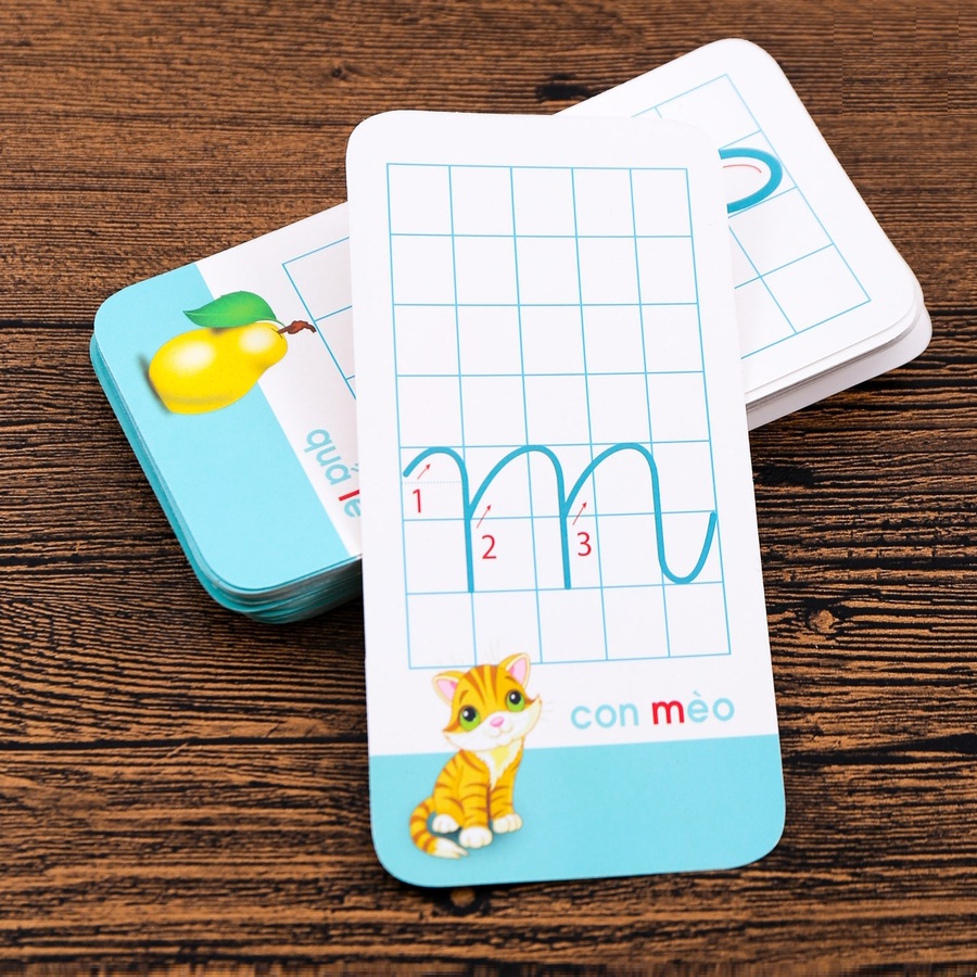 Flash Card tiếng Việt - cho trẻ mầm non - Chủ đề: Thẻ Chữ cái và Chữ số (dành cho Phụ huynh và giáo viên)