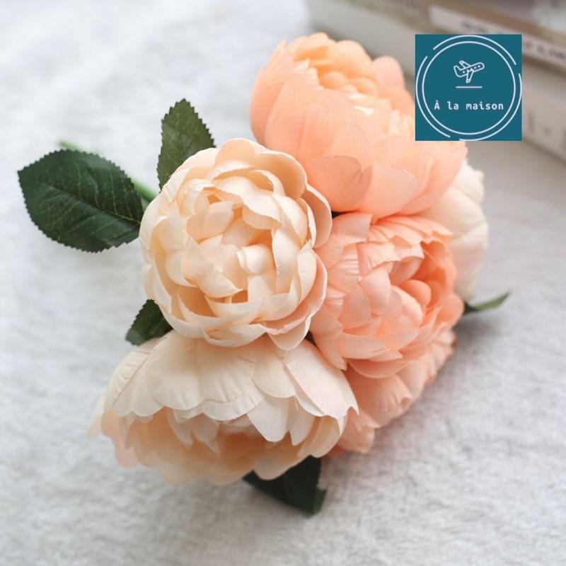 Bó 6 cành hoa mẫu đơn búp 27cm đẹp mềm mại sang trọng