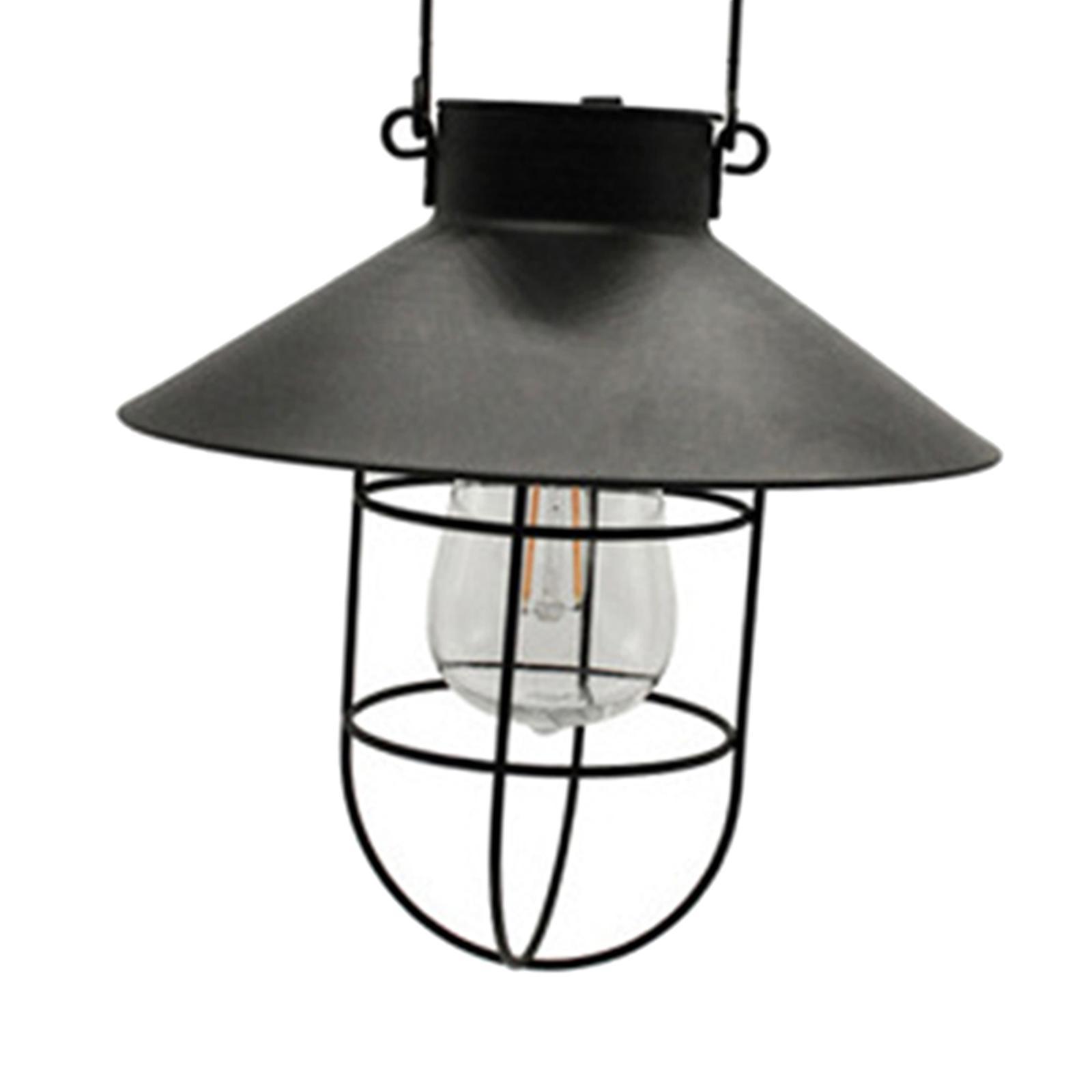 Solar Lantern Hanging Lamp with Hanging Rod Outdoor Lights for Terrace Lawn