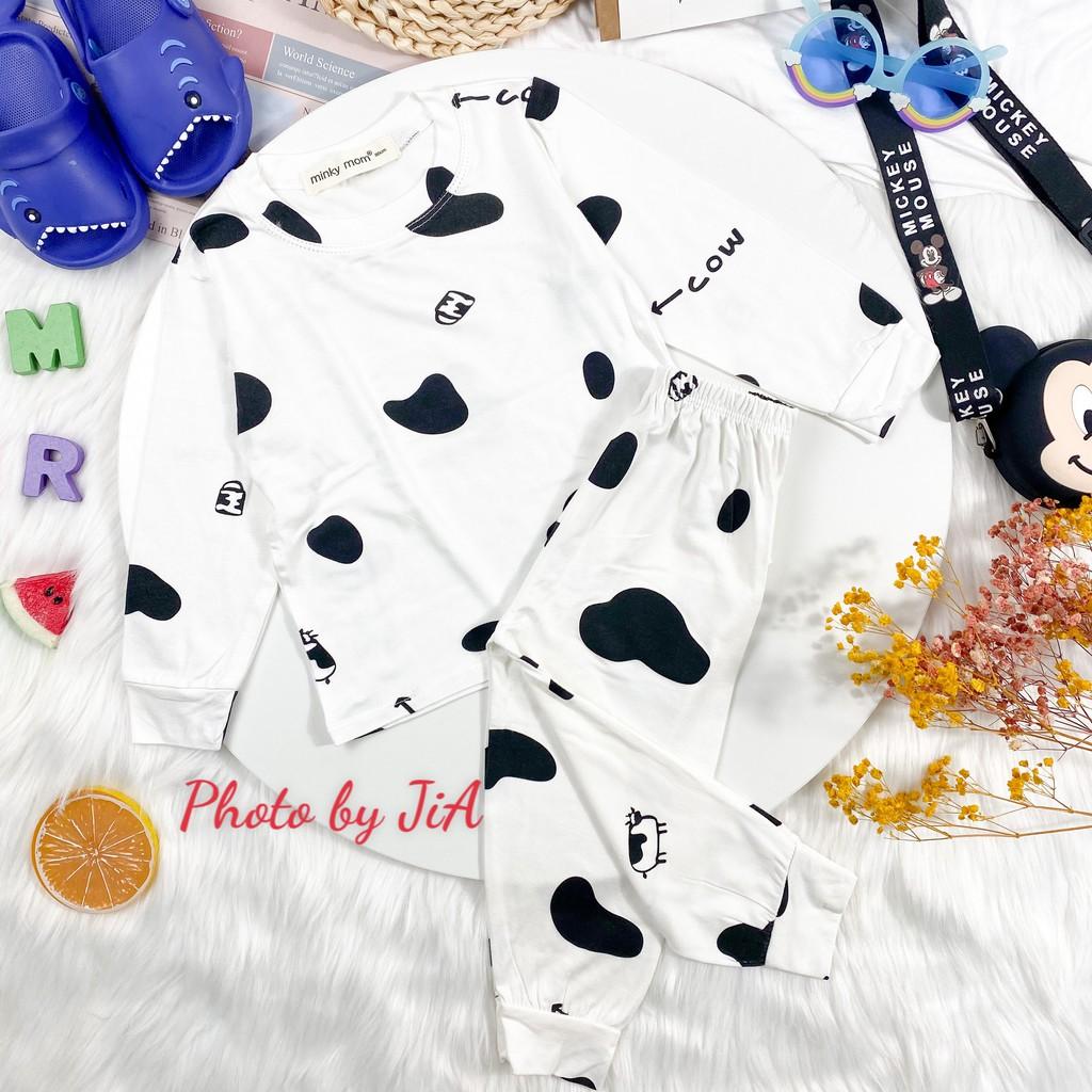 Bộ dài tay thun lạnh bò sữa size 9-19 kí