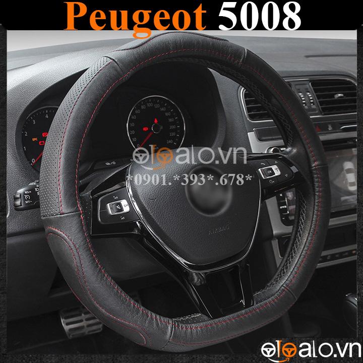 Bọc vô lăng D cut xe ô tô Peugeot 5008 volang Dcut da cao cấp - OTOALO - Da và cacbon