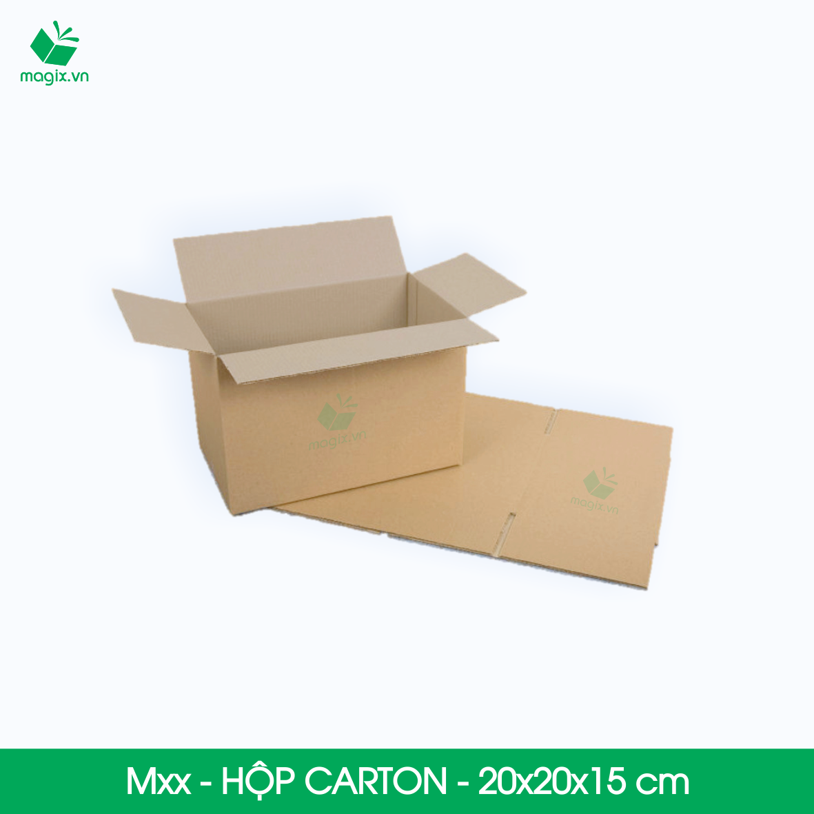 Hộp 20x20x15 cm - Combo 20 thùng hộp carton đóng hàng - tùy chọn chất lượng