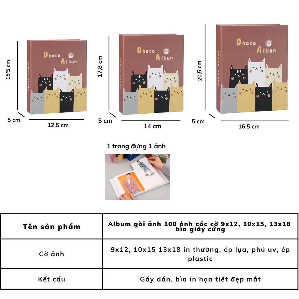 Album ảnh 10x15, 9x12,13x18 đựng 100 tấm bìa giấy cứng đẹp siêu cute giữ ảnh cho con làm quà tặng