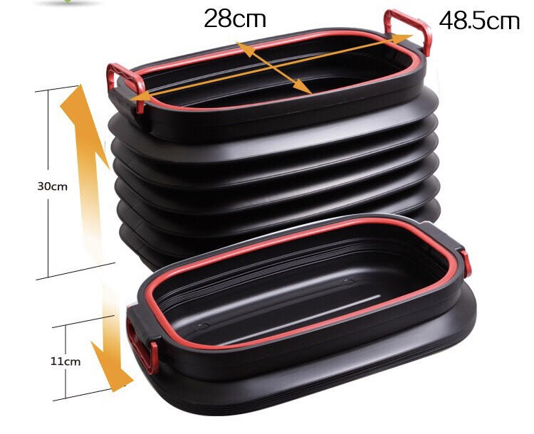 Thùng đựng đồ cốp sau ô tô co giãn, có nắp đậy, có thể gấp gọn, size lớn nhất loại 40L