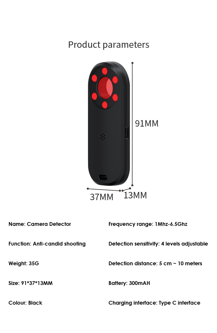 Máy dò tín hiệu chống theo dõi Detector Multi-function Anti Mini Bug Audio SPY-Camera AK400