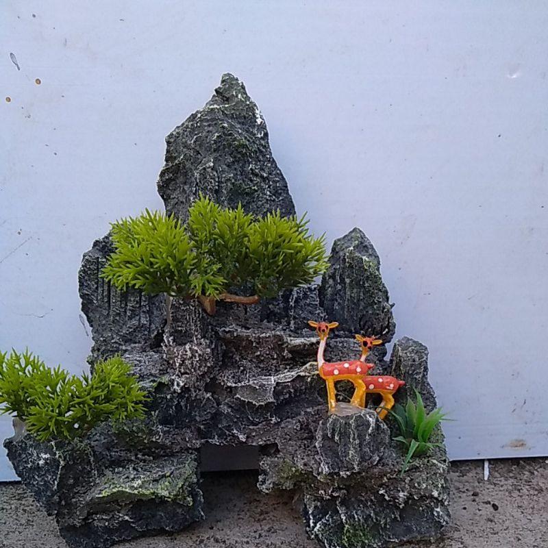 Núi đá bể cá-hòn non bộ mini