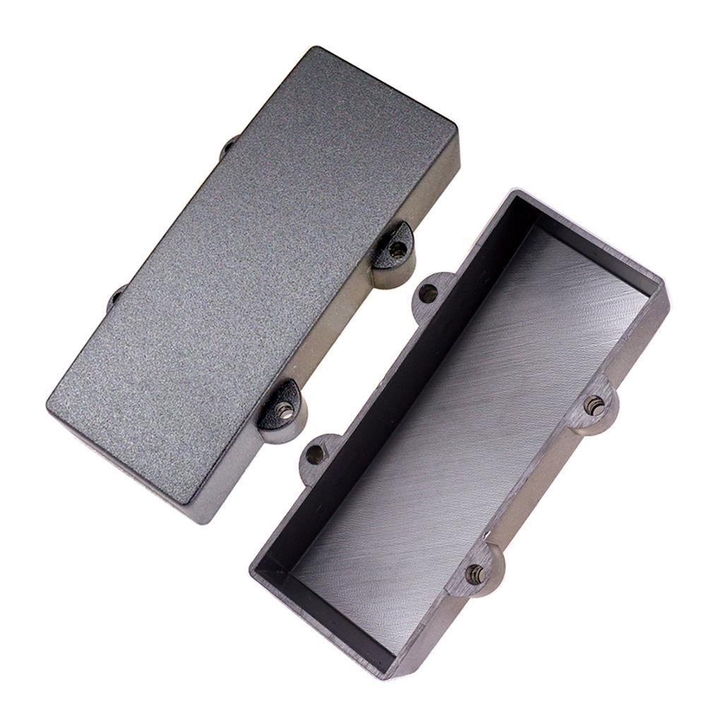 2X 2 Pieces Black Sealed Humbucker Pickup Cover for 4 String Bass Guitar