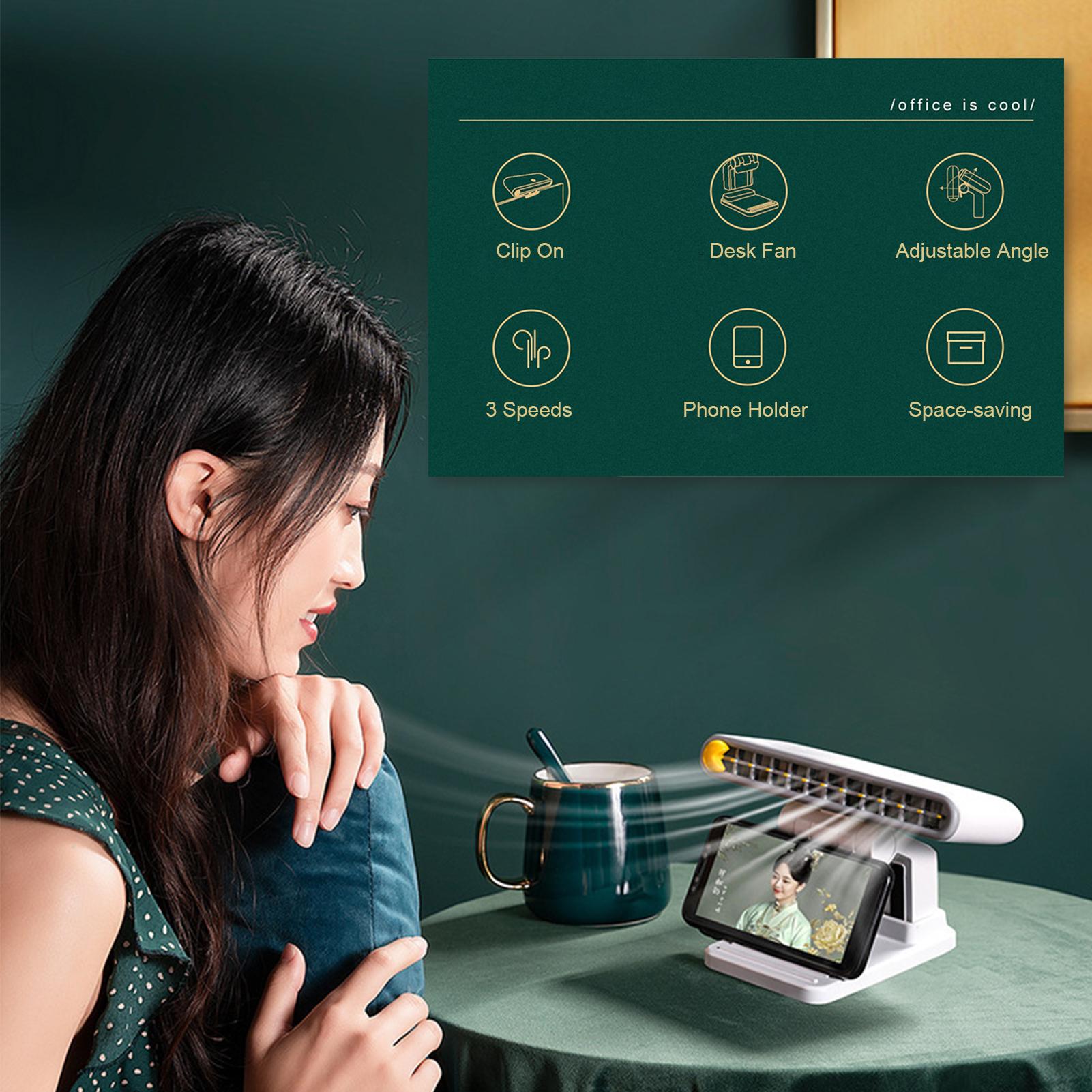 Quạt Clip On để bàn, làm mát 3 tốc độ