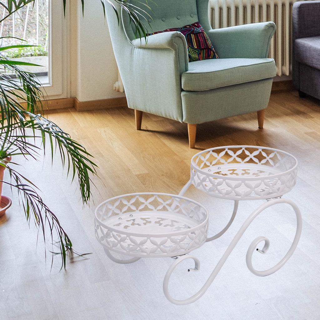 Decorative Iron Plant Stand Durable Flower Pot Stand for Patio Office Garden