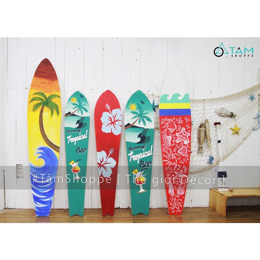 Ván lướt sóng bằng gỗ trang trí phong cách biển Tropical Bar VLS-02