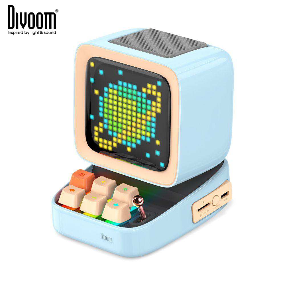 Loa bluetooth Divoom Ditoo Plus 10W - Hình dáng máy tính cổ, màn hình LED 256 Full RGB, tích hợp nhiều tính năng trên app Divoom - HÀNG CHÍNH HÃNG