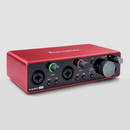 Sound card thu âm Focusrite Scarlett 2i2 - Soundcard cao cấp hỗ trợ livestream, thu âm chuyên nghiệp dành cho phòng thu - Hàng chính hãng