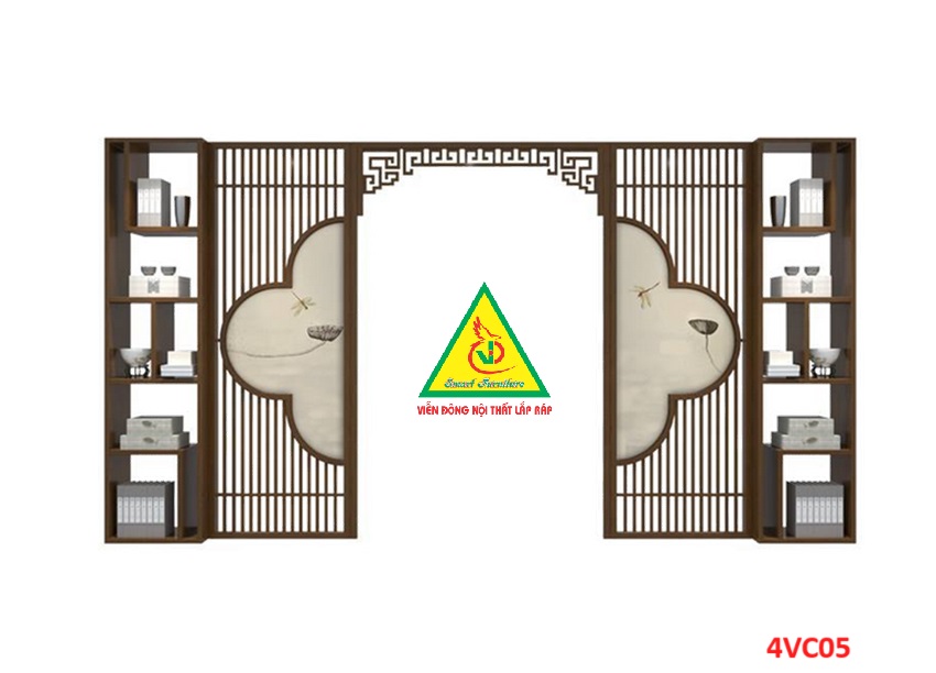 Vách ngăn phòng khách , vách ngăn phòng khách hiện đại 4VC05 - Nội thất lắp ráp ViendongAdv