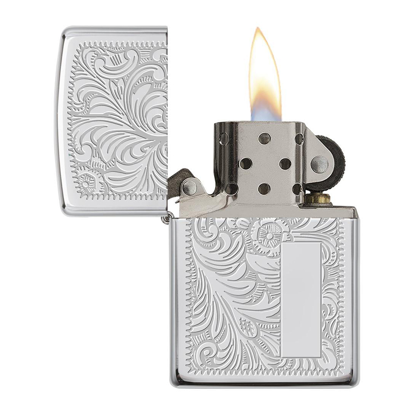 Bật Lửa Zippo Venetian Chrome