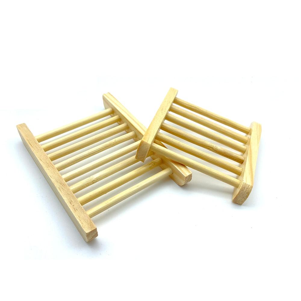 Natural Eco Bamboo Soap Dish Wooden Soap Tray Holder Storage Soap Rack Plate Box Container for Bath Shower Plate Bathroom