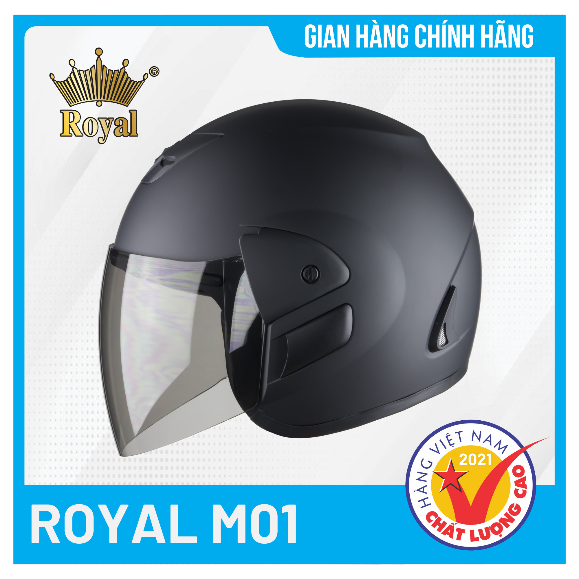 Nón bảo hiểm 3/4 Royal M01 Năng Động, Cá Tính, Nhỏ Gọn