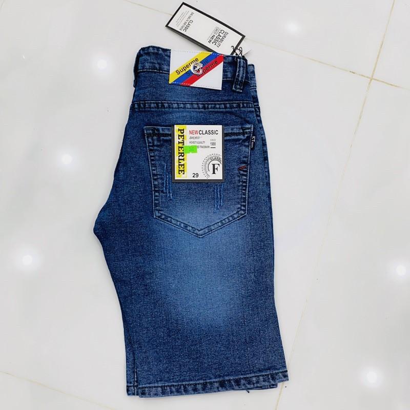 Quần Sọt Jean Nam Wash Rách Cá Tính Quần Short Nam Co Dãn