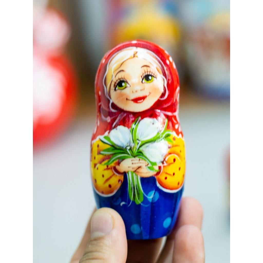 (CÓ VIDEO TỰ QUAY) BỘ BÚP BÊ NGA MATRYOSHKA 5 LỚP 18CM "MISA ÔM THÚ CƯNG" CỰC ĐẸP VÀ DỄ THƯƠNG