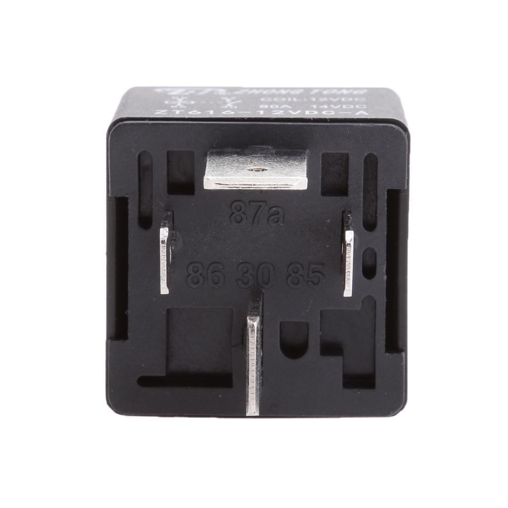 3-10pack 12V 80A 4 Pin Automotive Normally Open Contact Relay