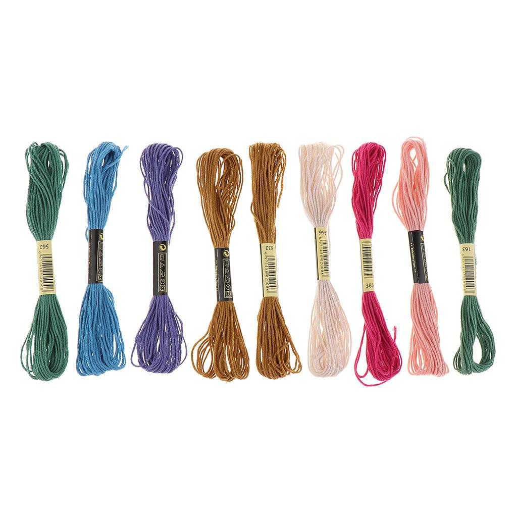 Embroidery Starter Kit Cross Stitch Tool Kit with Colours Embroidery Thread,