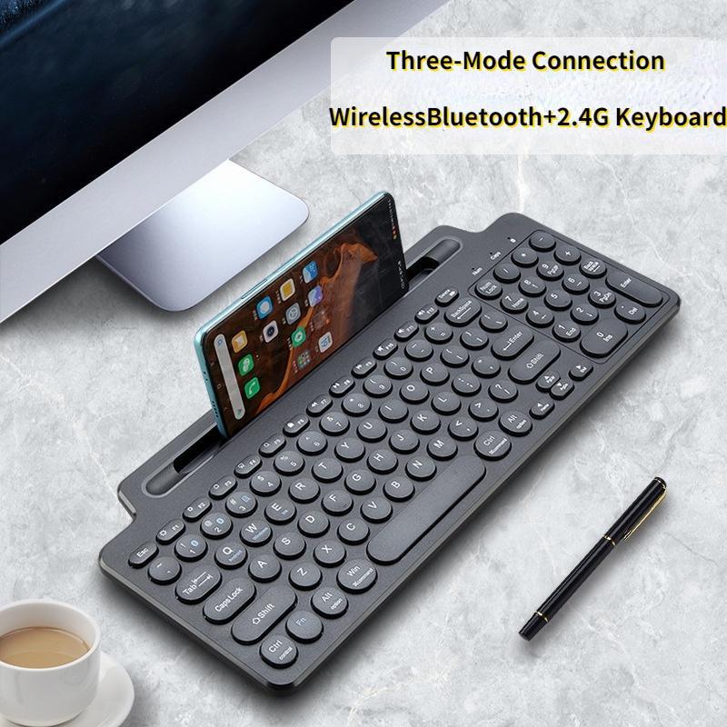 Bàn Phím Bluetooth Không Dây 2.4G Kèm Bàn Phím Cảm Ứng Thông Minh Cho Windows Laptop PC TV
