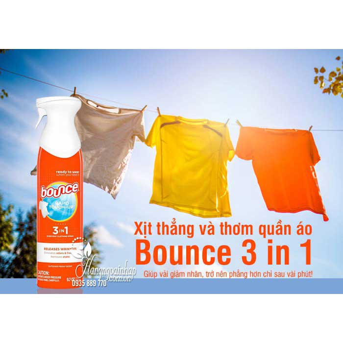 Combo 2 chai Xịt thơm quần áo Bounce 3in1 275g - USA