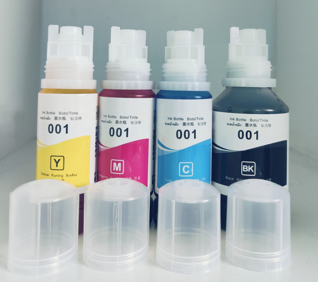 HCM- Set 4 màu Mực in tương thích Epson 001 CMYK cho máy in Epson Ecotank L4150/ L4160/ L6160/ L6170/ L6190, hàng nhập khẩu.