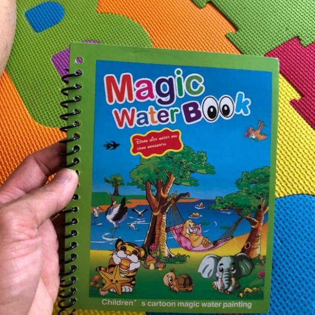 Thẻ học FlashCard tô màu nước ma thuật, tranh tô màu nước thần kỳ tự xóa Magic water