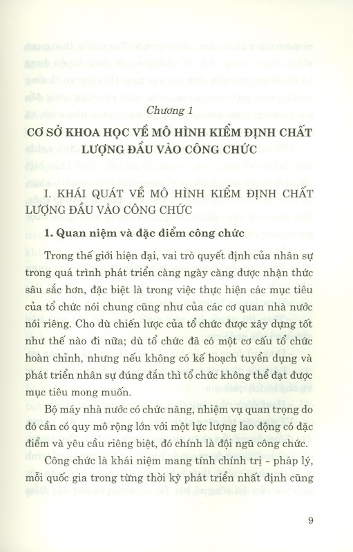 Mô Hình Kiểm Định Chất Lượng Đầu Vào Công Chức Của Một Số Quốc Gia Trên Thế Giới Và Khuyến Nghị Đối Với Việt Nam