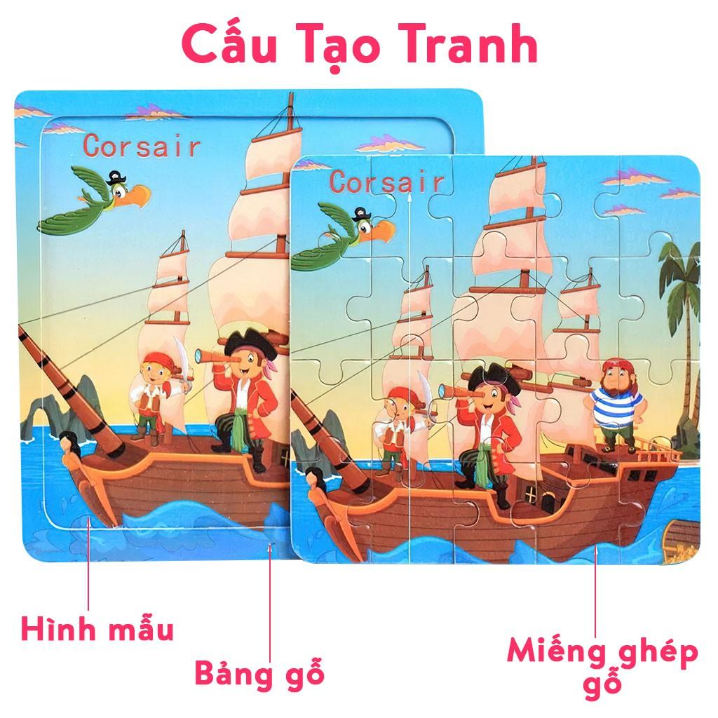 Tranh ghép hình 20 mảnh bằng gỗ dày đẹp cho bé nhiều mẫu