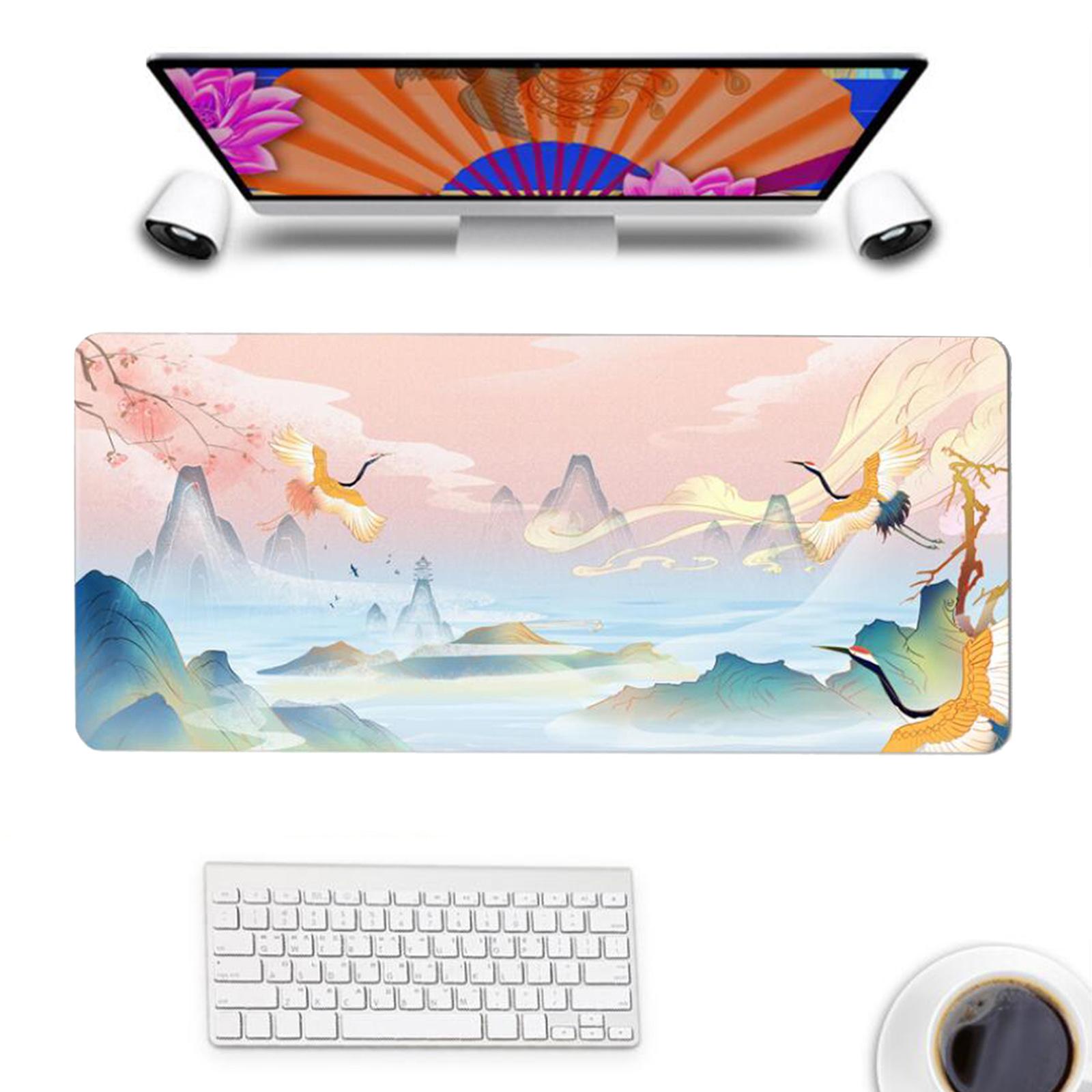 Classical Retro Chinese Style 90x40cm Large Mouse Pad Keyboard Mat A