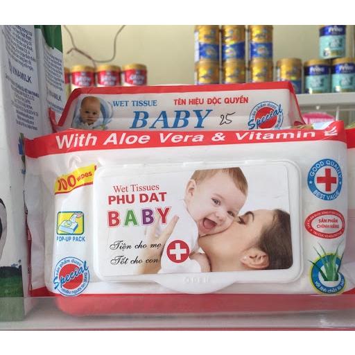 Gói khăn ướt Baby Thiên Phúc Vitamin E cho bé (100 tờ) Giá Tốt