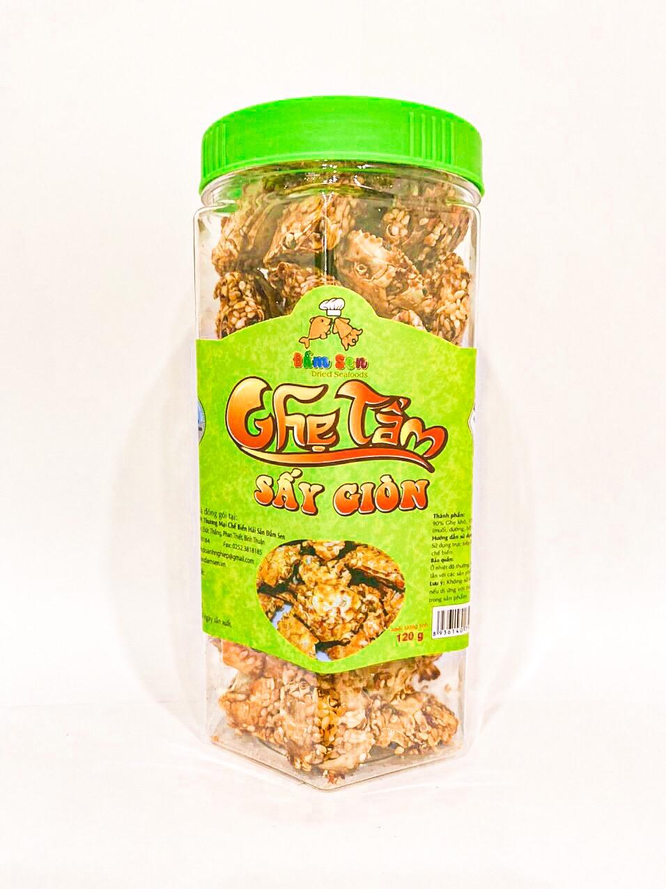 Đặc Sản Bình Thuận - Ghẹ Tẩm Sấy Giòn Đầm Sen - 120G - Ocop 4 Sao