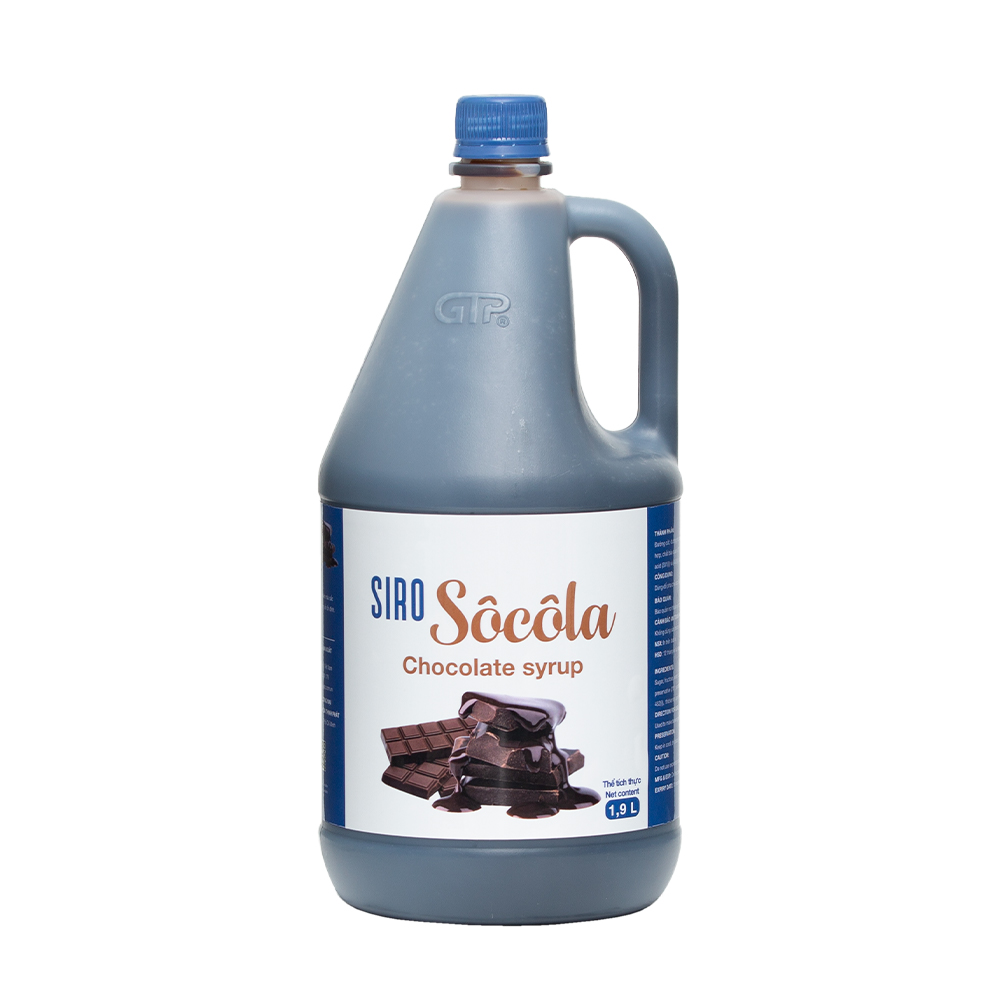 Siro Chocolate GTP (1.9L/chai) - Chuyên dùng pha chế: Trà sữa, Trà trái cây, Cocktail, Mocktail