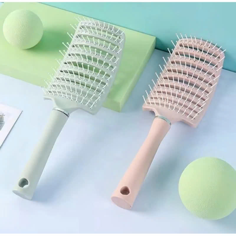 Combo 2 Lược Bán Nguyệt Chải Tóc Gỡ Rối Đa Năng-Lược Chải Làm Tạo Phồng Chân Tóc Lược Massage Đầu Mini (Màu ngẫu nhiên)