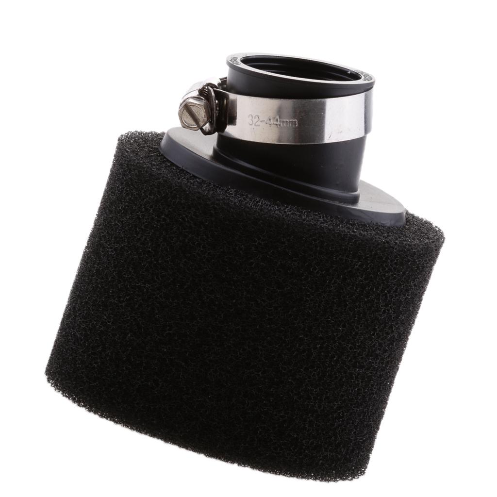 BLACK 35mm Bent Angled Foam Air Filter Pod for PIT Quad Dirt Bike ATV Buggy