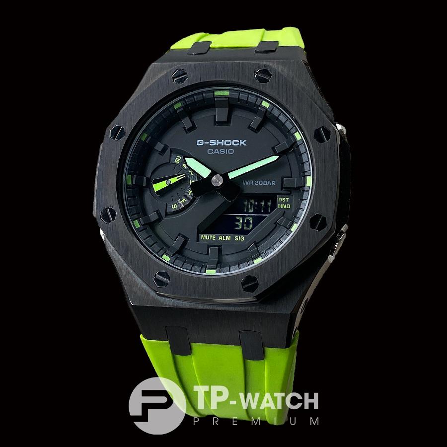 Đồng Hồ Nam Dây Nhựa Casio G-Shock GA-2100-1A3 AP CUSTOM KERMIT GREEN x BLACK ROYAL OAK