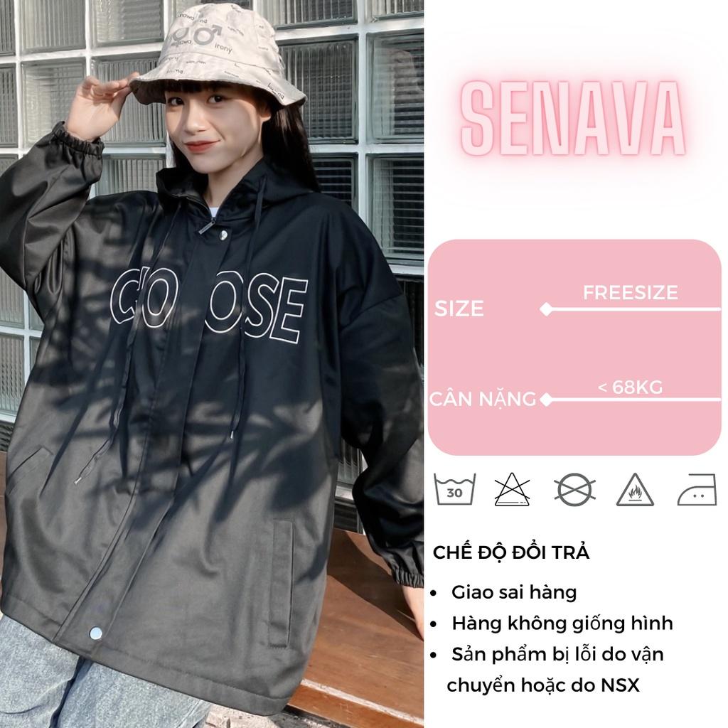 Áo khoác bomber kaki nam nữ form rộng CHOOSE phong cách ulzzang Jacket Unisex SENAVA