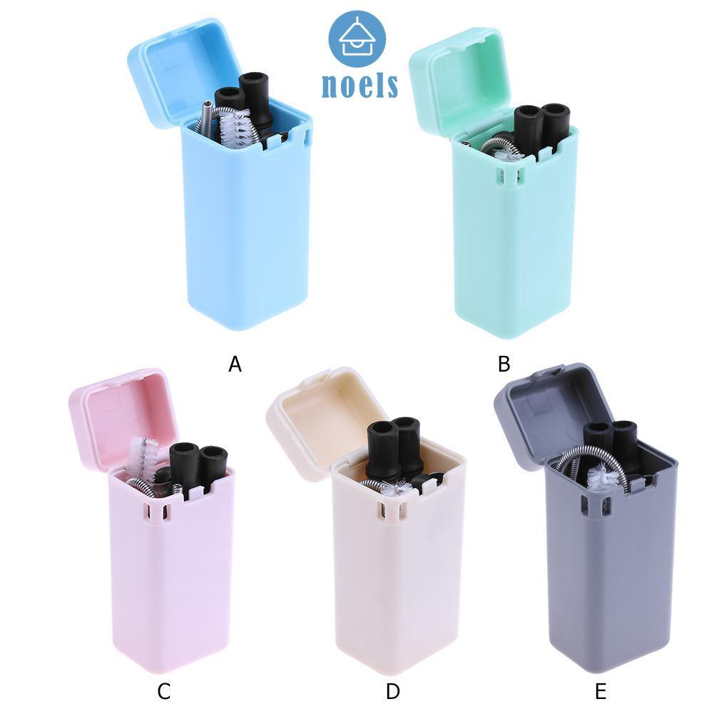 Bộ Ống Hút Bằng Thép Không Gỉ Có Thể Tái Sử Dụng Kèm Cọ Vệ Sinh