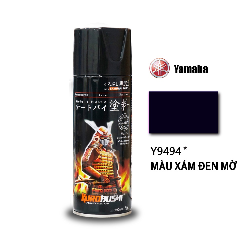 Sơn Samurai - MÀU XÁM ĐEN MỜ  Y9494 (400ml)