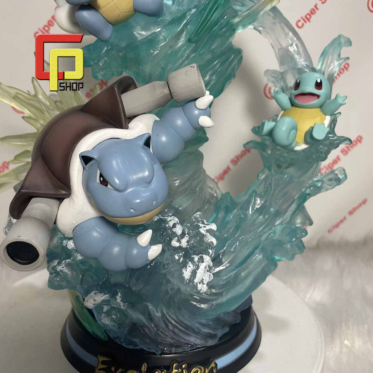 Mô hình rùa nước Blastoise Pokemon - Có Led - Figure Pokemon hệ tiến hóa