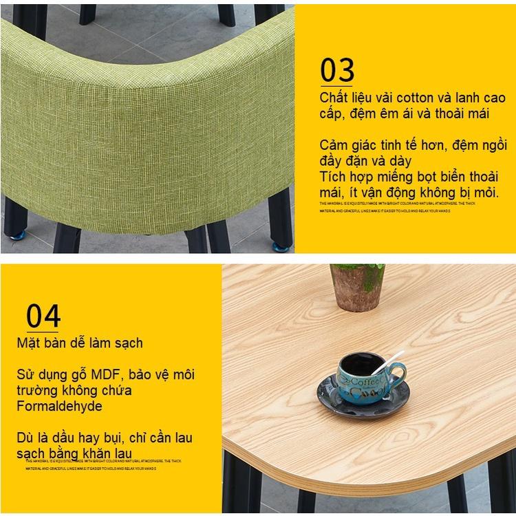 Bộ bàn ăn tròn phong cách Bắc ÂU hiện đại tiết kiệm diện tích