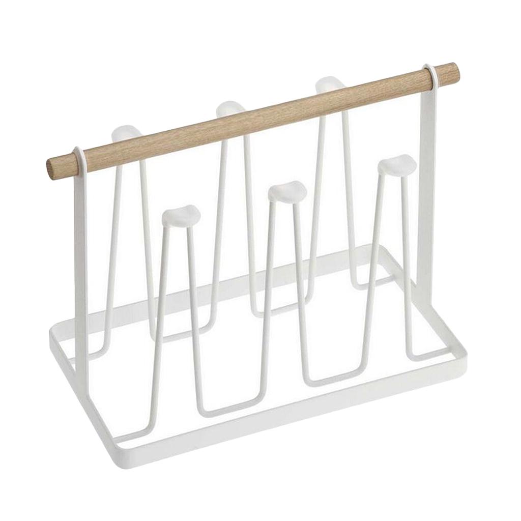 Japanese Cup Holder Metal Mug Rack Kitchen Display Storage Wire 6 Cup Rack