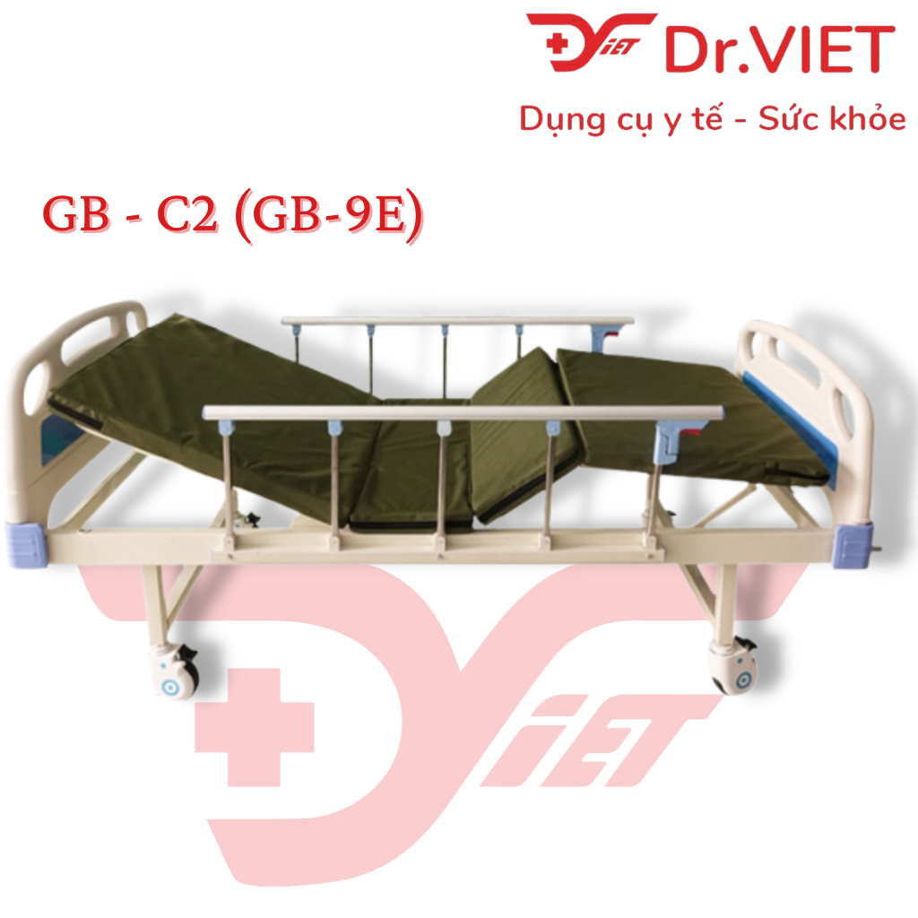 Giường bệnh nhân 2 tay quay GB-C2 (GB-9E) chính hãng