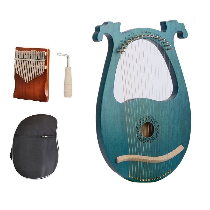 Đàn Lyre 16 dây đàn hạc Lyre Harp IME1390-MS025 Đầy đủ phụ kiện LOẠI 16 DÂY tặng đàn kalimba 17 phím gỗ nguyên khối Mahagony PJLIM72