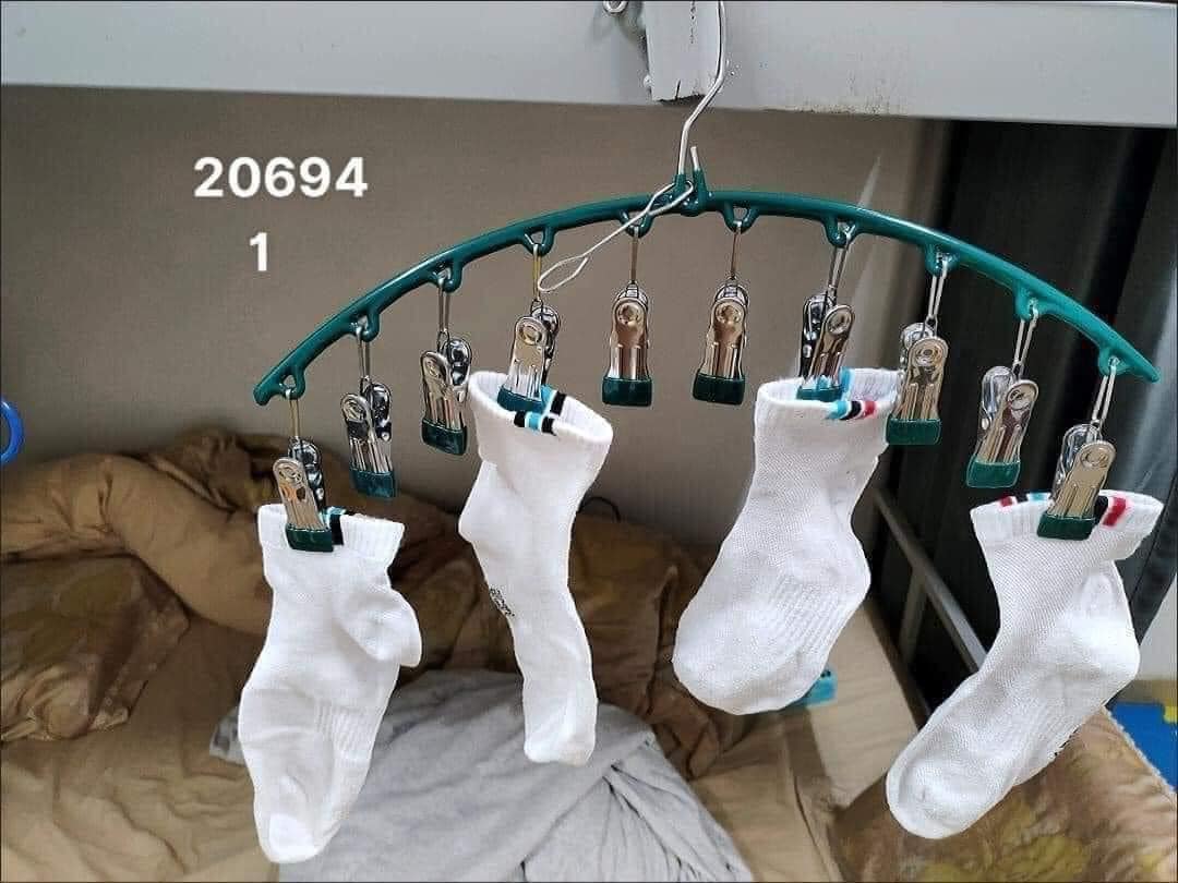 COMBO 3 MÓC TREO ĐỒ LÓT, TẤT VỚ CÓ KHÓA CHỐNG GIÓ, CHỐNG TRƯỢT
