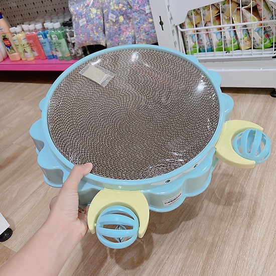 Bàn Cào Móng Cho Mèo Hình Thù Con Cua - Kèm Banh Lục Lạc Chớp Đèn