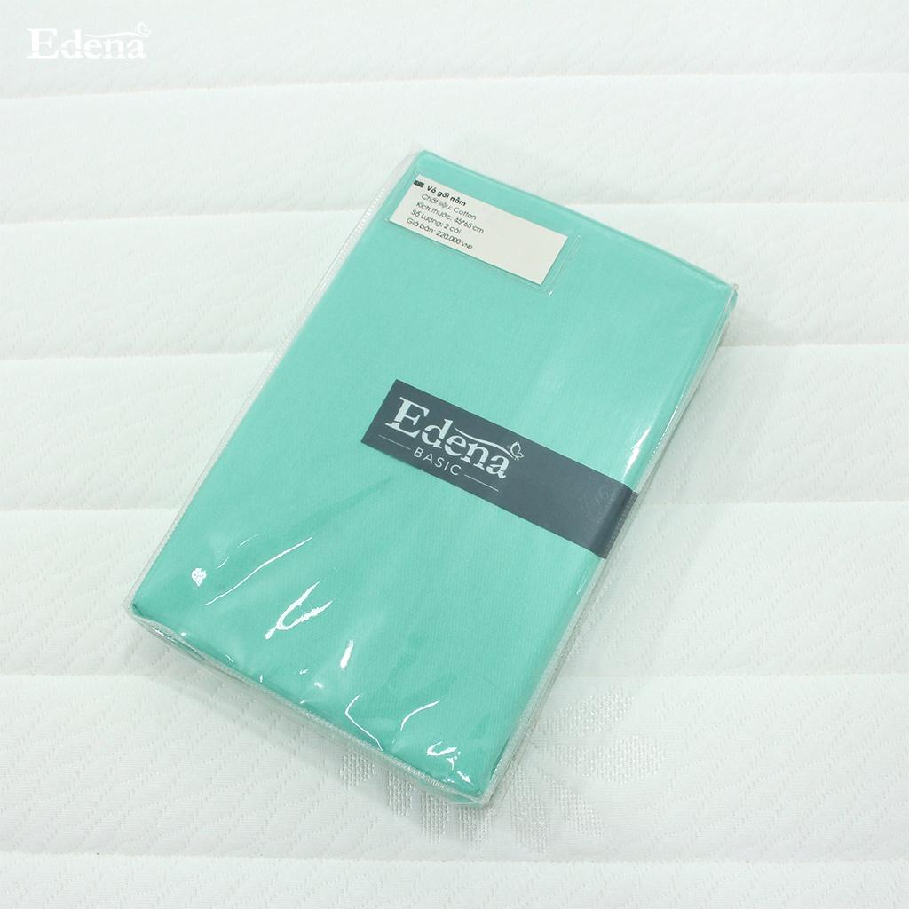 Cặp Vỏ Gối Nằm Basic Cotton Edena, thoáng mát, nhiều màu