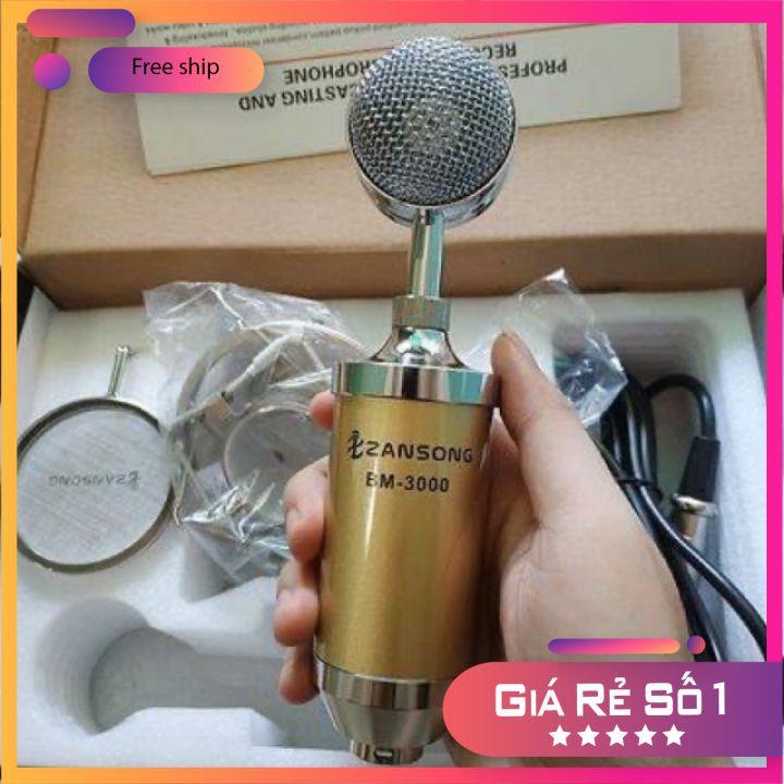 MICRO ZANSONG BM3000  Thu Âm Hát Livestream Karaoke Cao Cấp Chuyên nghiệp - Hàng Chính Hãng